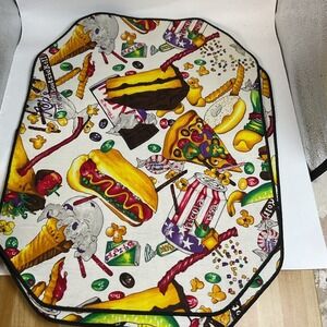 Novelty‎ Print Kitchen Chair Pad Cushion Food Theme Burgers Pizza Donuts Unique